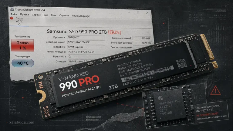 CrystalDiskInfo 9.9.0 обнаруживает поддельные Samsung SSD