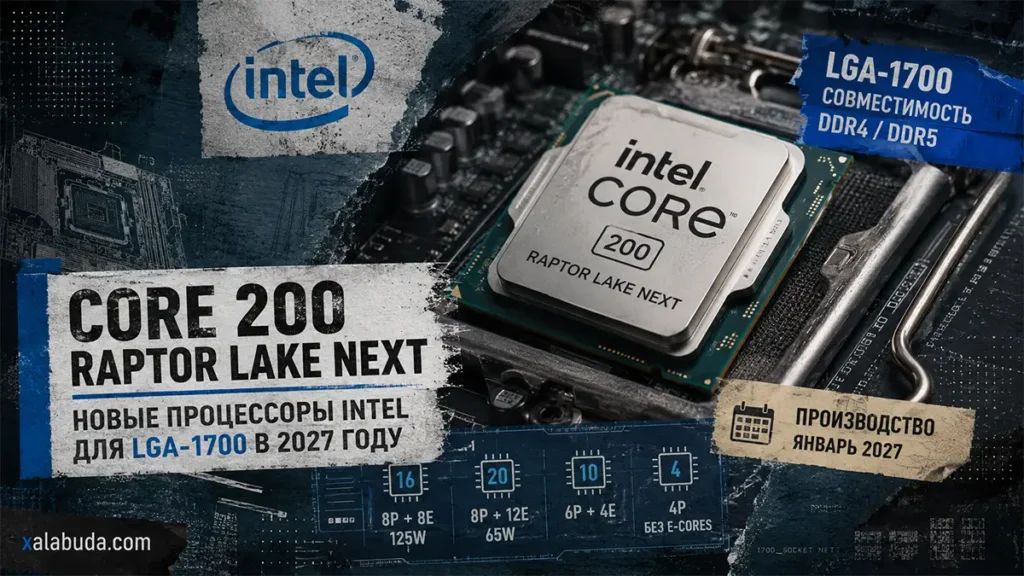 Intel Core 200 Raptor Lake Next