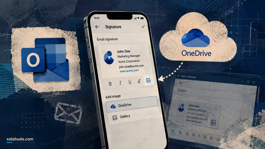 подпись Outlook из OneDrive