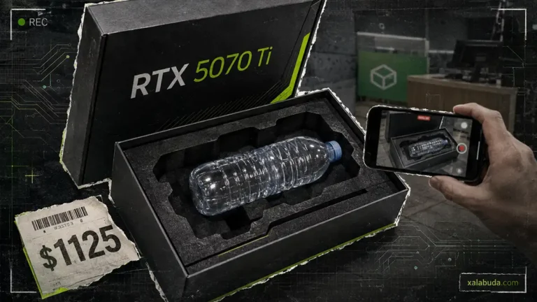бутылка воды вместо RTX 5070 Ti