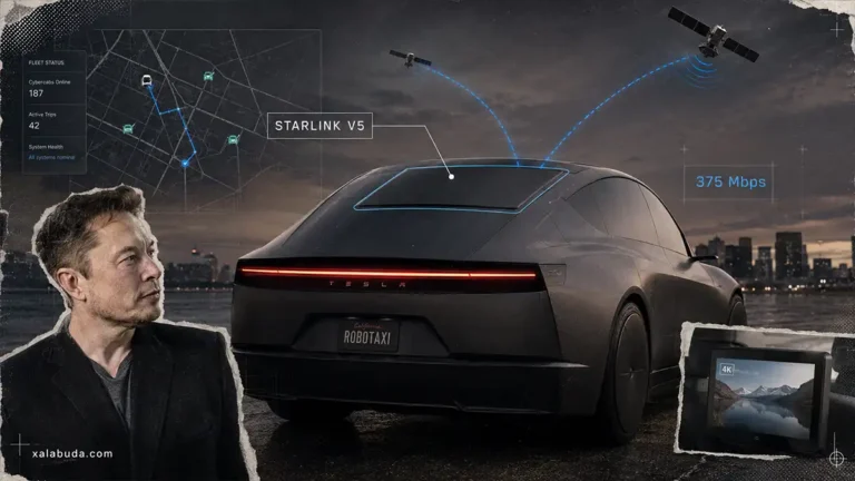 Tesla Cybercab Starlink