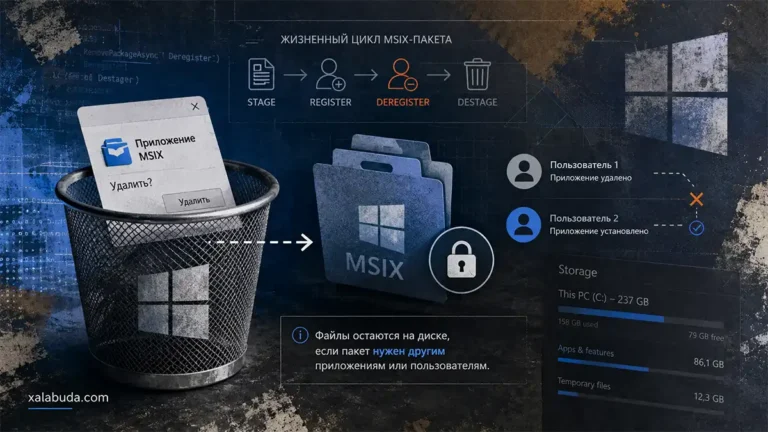 удаление приложений MSIX в Windows