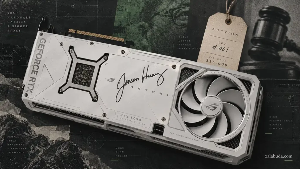 RTX 5090 с автографом Дженсена Хуанга