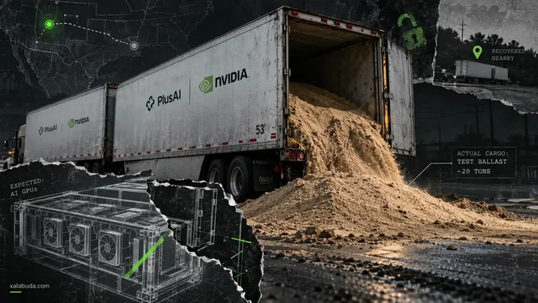 украли прицепы с логотипом Nvidia