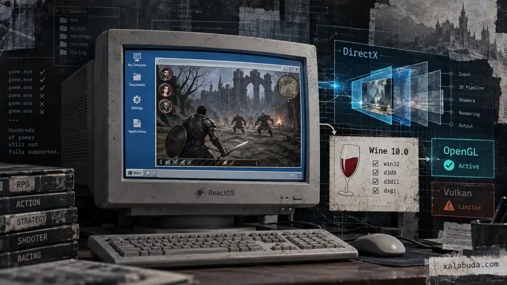 ReactOS обновила DirectX